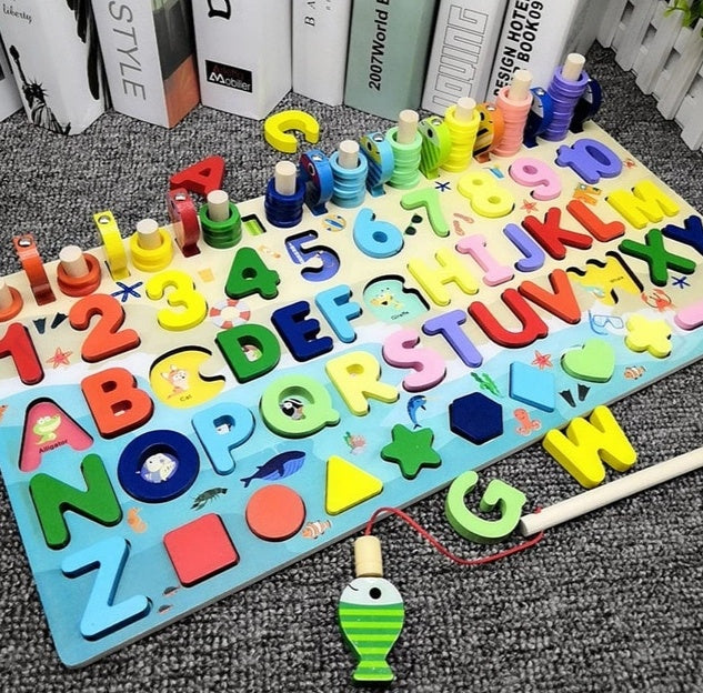 Children 3D Alphabet Number Puzzle Colorful Educational Learning Toy