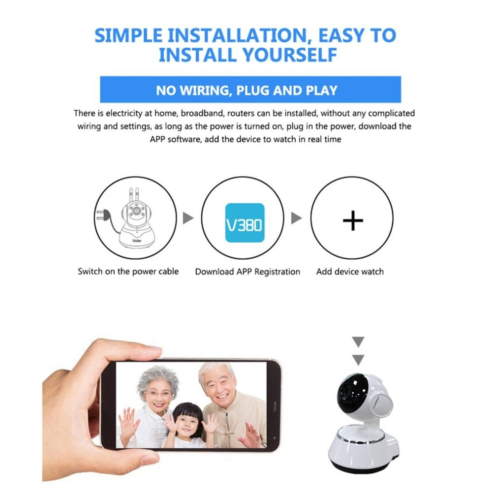 Portable WiFi Baby Monitor Camera 720P HD Wireless Security