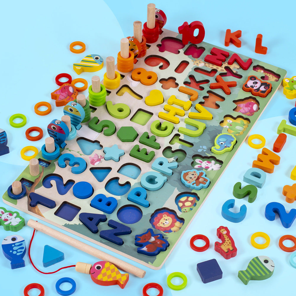 Children 3D Alphabet Number Puzzle Colorful Educational Learning Toy