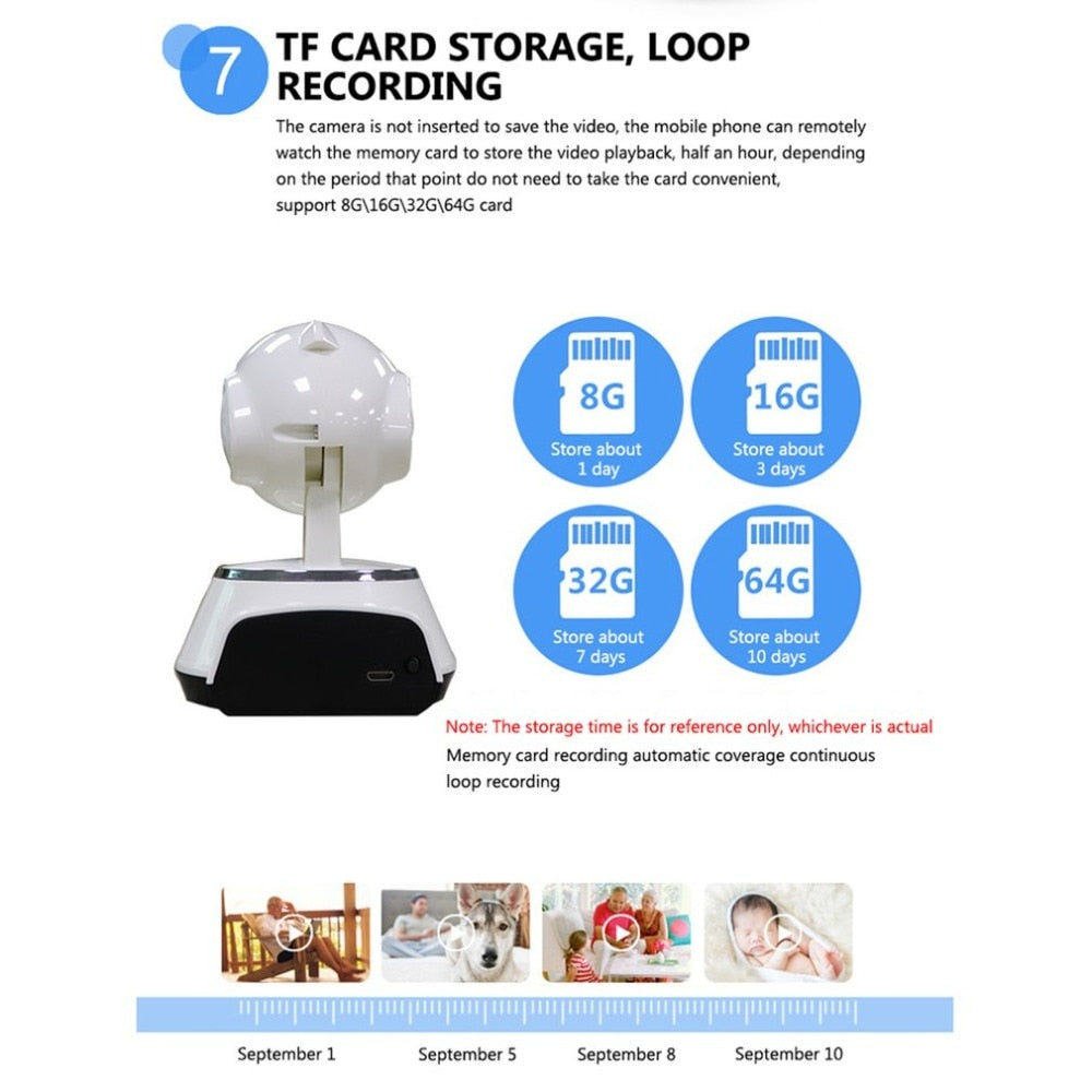 Portable WiFi Baby Monitor Camera 720P HD Wireless Security
