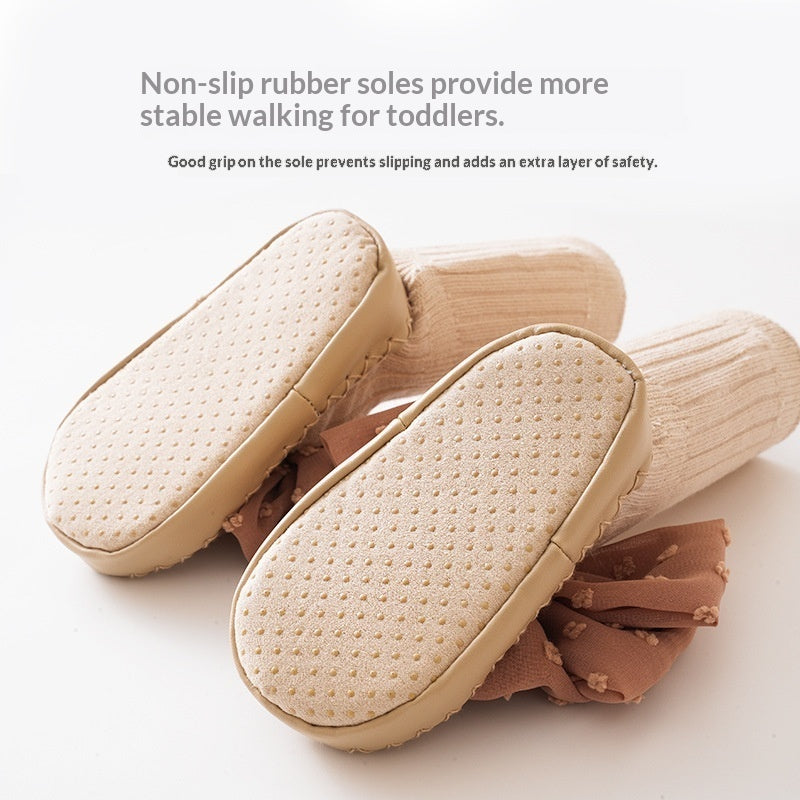 Baby Shoes Socks Non Slip Leather Sole First Walker