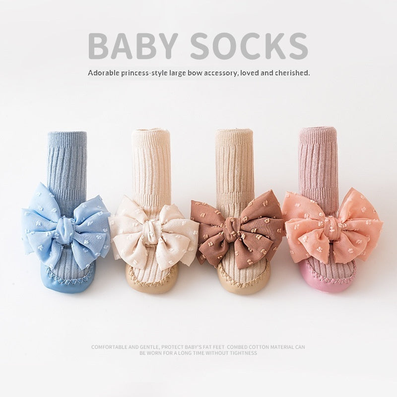 Baby Shoes Socks Non Slip Leather Sole First Walker