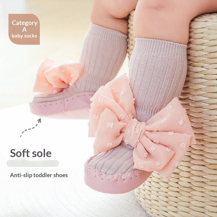 Baby Shoes Socks Non Slip Leather Sole First Walker