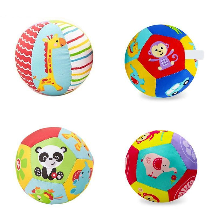 Educational Baby Animal Ball Plush Toy Sound Rattle Infant