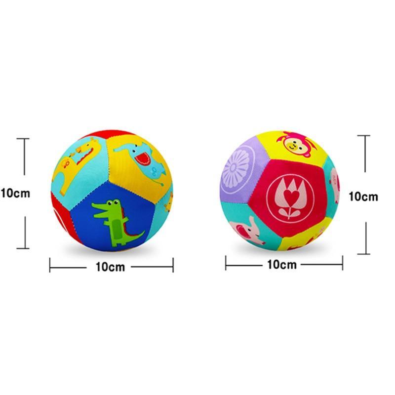 Educational Baby Animal Ball Plush Toy Sound Rattle Infant