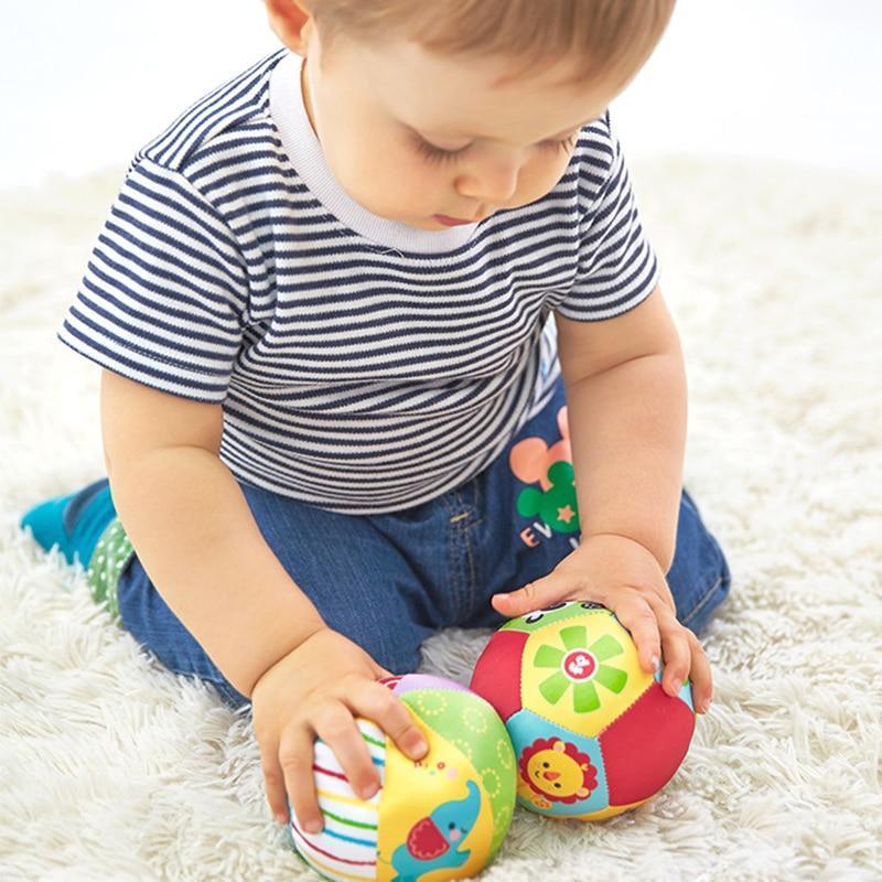 Educational Baby Animal Ball Plush Toy Sound Rattle Infant
