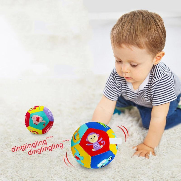 Educational Baby Animal Ball Plush Toy Sound Rattle Infant