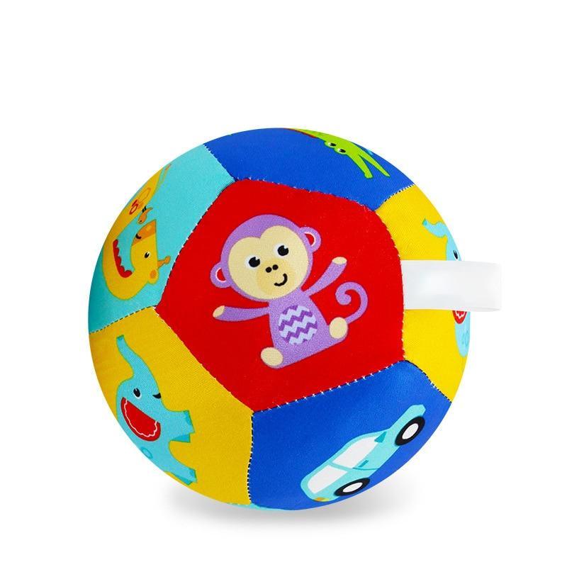 Educational Baby Animal Ball Plush Toy Sound Rattle Infant