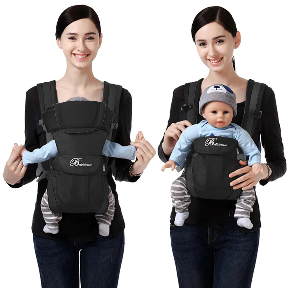 4 in 1 Ergonomic Baby Sling Carrier Adjustable Newborn Toddler