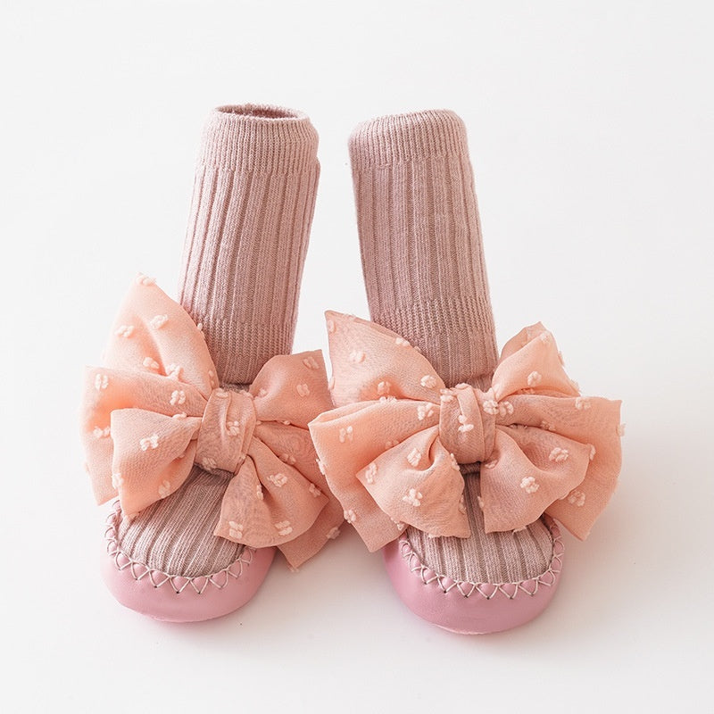 Baby Shoes Socks Non Slip Leather Sole First Walker