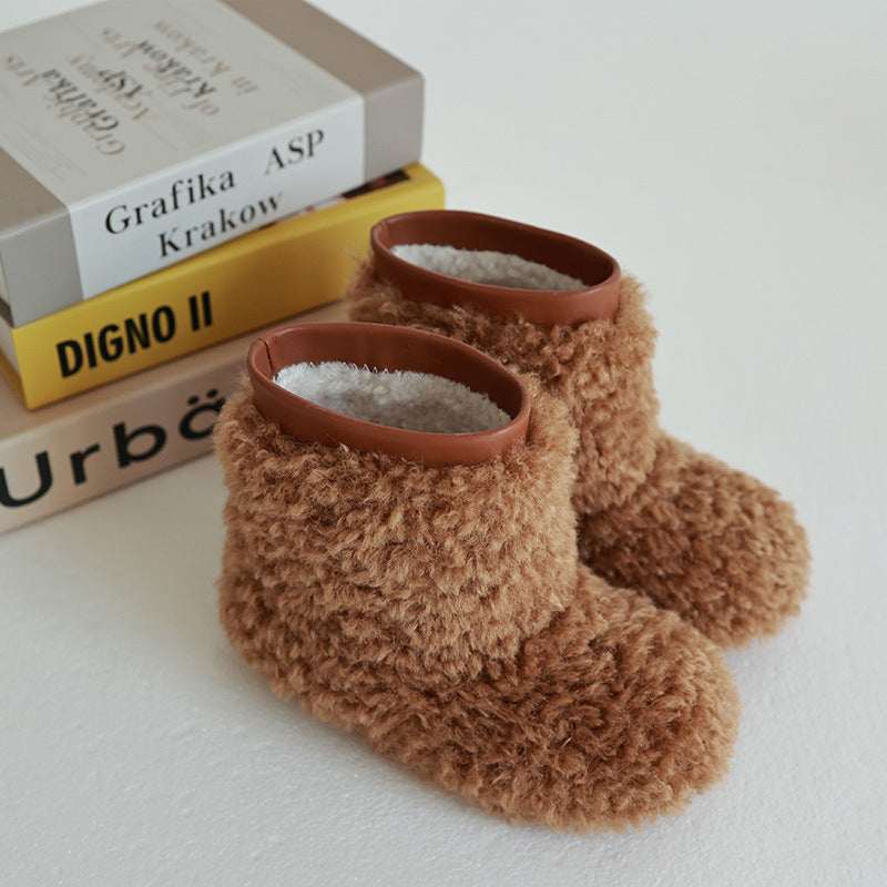 Casual Winter Girls Thermal Soft Sole Fur Booties Shoes